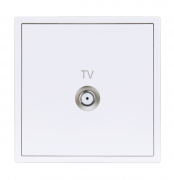 Телевизионная TV-F-Type розетка (BBTV) серии Tile, пластик (без рамки) HDL-MP1-W-BBTV/TILE.48