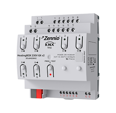 Zennio HeatingBOX 230V 6X v2 ZCL6H230V2