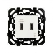 Розетка USB BASALTE, белый, 0402-04