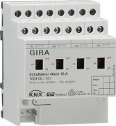 KNX/EIB Реле, 4-канальн., 16 A с ручным управлением 104500