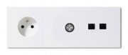 Розетка,  RJ45, АНТЕНА BASALTE, белый,0435-04