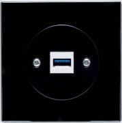 МЕХАНИЗМ РОЗЕТКИ USB HDL 95-91000 белый/черный
