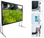 Экран на раме, складной конструктив, кейс 405×305, PS Cineflex+PS MW (2 полотна: просветной + матовый) LS-Z200RE&WB(4:3)