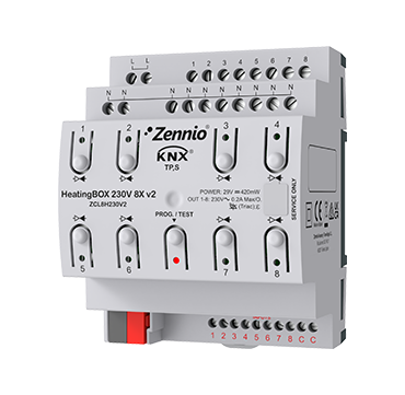 Zennio HeatingBOX 230V 8X v2 ZCL8H230V2