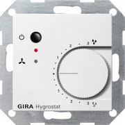 Термостат комнатный Gira SYSTEM 55, белый матовый, 226527