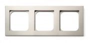 Basalte Frame - 3 gang - brushed nickel