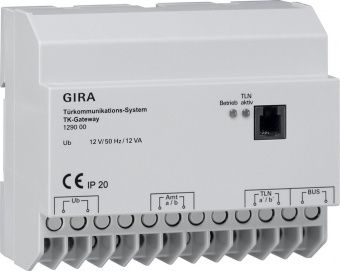 Картинка Gira 1290 00 Шлюз между домофонной и телефонной системами, цвет: REG