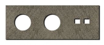 Basalte Socket - Afdekraam drievoudig met RJ45 - fer forgé grey