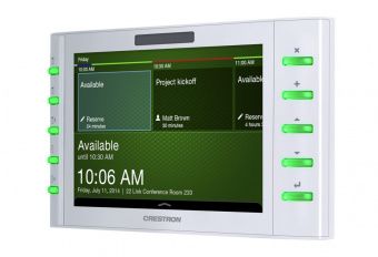 Картинка crestron 7-дюймовый сенсорный экран, планирования помещений черный гладкий tsw-732-b-s