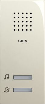 Картинка Gira 1200 01 Звонок накладного монтажа, цвет: Белый, оттенок: Глянцевый, кремовый