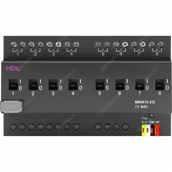 Картинка 8 канальный 16а модуль реле hdl-mr0816.432