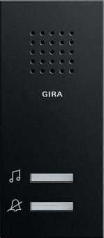 Картинка Gira 1200 005 Звонок накладного монтажа, цвет: Чёрный, оттенок: Матовый