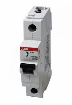 Картинка abb s201 автоматический выключатель 1p 10а (c) 6ka