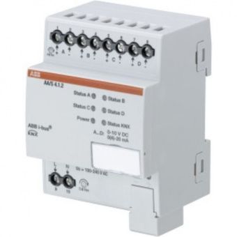 Картинка аналоговый актуатор на  4 канала abb knx aa/s 4.1.2