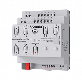 Zennio HeatingBOX 230V 6X v2 ZCL6H230V2