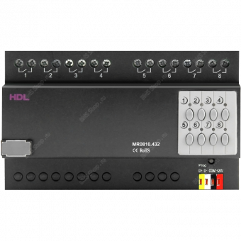 Картинка 8 канальный 10а модуль реле hdl-mr0810.432 (sb-dn-r0810)