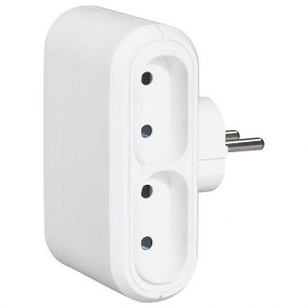 Розетка четырехместная Legrand HELIUM, открытый монтаж, белый, 050650