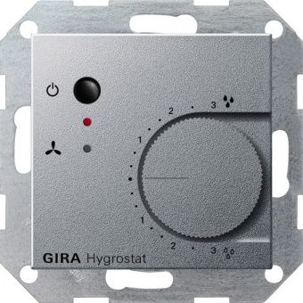 Картинка термостат комнатный gira system 55, алюминий, 226526
