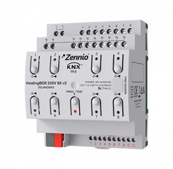 Zennio HeatingBOX 230V 8X v2 ZCL8H230V2