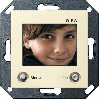 Картинка gira 1286 01 цветной tft-дисплей, цвет: белый, оттенок: глянцевый, кремовый