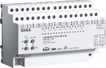 Картинка gira устройство управления жалюзи, 8 канальное 216100