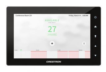 Картинка crestron tss-7-b-s  7`-дюймовый сенсорный экран планирования помещения, черный гладкий