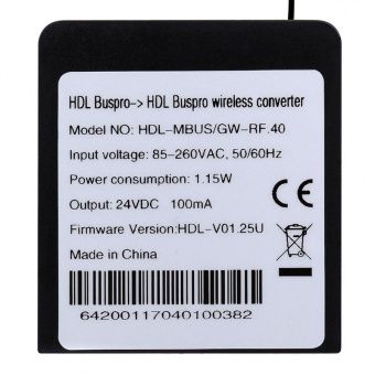 Картинка конвертер buspro / wireless hdl-mbus/gw-rf.40