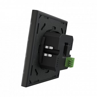 Картинка панель knx interra just touch 8 кнопочный с тачскрином- чёрное стекло