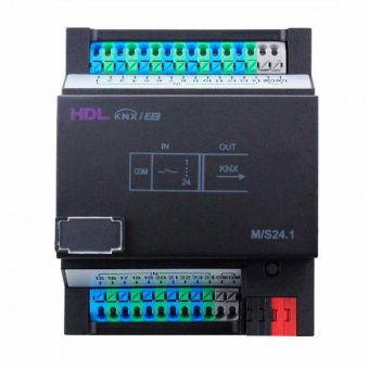 Картинка din knx модуль входов 24 канала.  hdl-m/s24.1