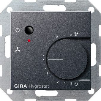 Картинка термостат комнатный gira system 55, антрацит, 226528