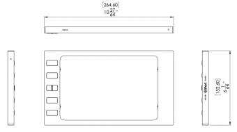 SM BEZEL WHITE WITH 6 BUTTONS for iPad AIR 1,2 PRO9.7 70717 EA