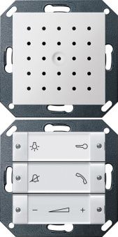 Картинка Gira 1280 127 Квартирная станция, цвет: Белый, оттенок: Матовый, прозрачный, глянцевый