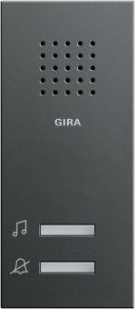 Картинка Gira 1200 28 Звонок накладного монтажа, цвет: Антрацит