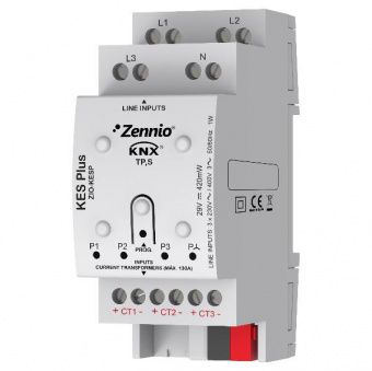 Картинка kes plus / счетчик электроэнергии knx kes plus для 1 и 3 фазных электроустановок
