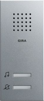Картинка Gira 1200 26 Звонок накладного монтажа, цвет: Алюминий