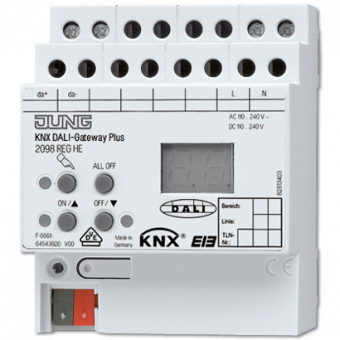 Картинка knx/eib шлюз dali с ручным управлением jung 2098 reghe