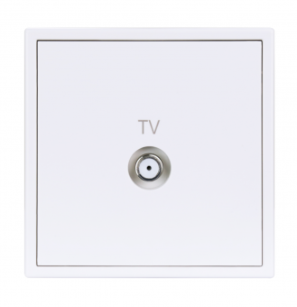 Телевизионная TV-F-Type розетка (BBTV) серии Tile, пластик (без рамки) HDL-MP1-W-BBTV/TILE.48