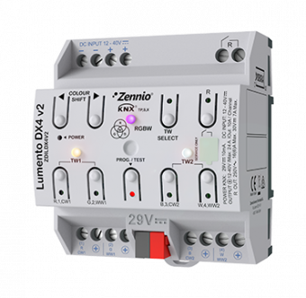 Картинка lumento c4 / контроллер knx для led rgb-w, 4 -канала, управление dc током