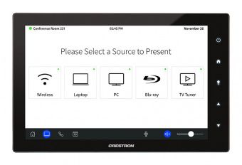 Картинка 10" Сенсорная панель без камеры, микрофона или маяка PinPoint ™; Черный гладкий TSW-1060-NC-BS