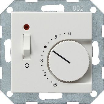 Картинка термостат комнатный gira system 55, белый глянцевый, 039303