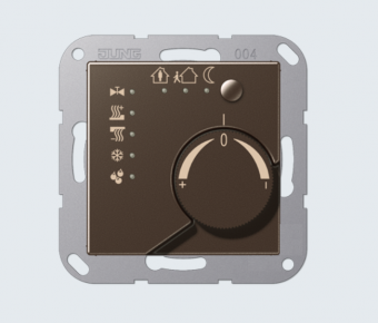 Картинка knx-регулятор с ручкой для установки температуры; мокка a2178mo