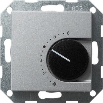 Картинка термостат комнатный gira system 55, алюминий, 039726