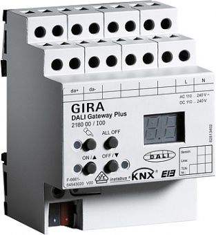 Картинка knx/eib шлюз dali с ручным управлением gira 218000