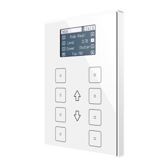Картинка tmd-display view / контроллер комнатный knx, 8 сенсорных кнопок, дисплей 1.8 дюймов с меню