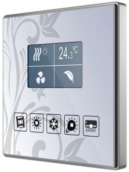 Картинка zennio square tmd-display / контроллер комнатный knx, дисплей 1.8 дюймов, 5 кнопок